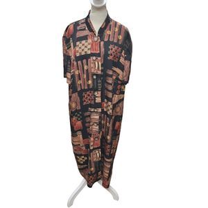 K.C. Spencer Womens Button Up Dress Gown Size 22W